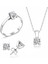 Sertifikalı Swarovski Minik Tek Taş 925 Gümüş Set Takım 1