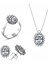 Sertifikalı Swarovski Oval Kesim Tek Taş 925 Gümüş Set 1