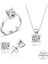 Sertifikalı Swarovski Taş Klasik Tek Taş 925 Gümüş Set Takım 2