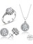 Sertifikalı Swarovski Özel Modeli Tektaş 925 Gümüş Set Takım 3