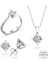Sertifikalı Swarovski 3 mm Tek Taş 925 Gümüş Set Takım 2