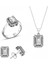 Sertifikalı Swarovski Baget Taş Özel Model 925 Gümüş Set 1