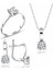Sertifikalı Swarovski Tektaş Taşlı 925 Gümüş Set Takım 1