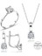 Sertifikalı Swarovski Tektaş Taşlı 925 Gümüş Set Takım 2