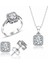 Sertifikalı 2.00 Baget Swarovski Taşlı 925 Gümüş Set Takım 1