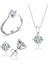 Sertifikalı Swarovski 3 mm Tek Taş 925 Gümüş Set Takım 1
