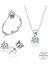 Sertifikalı Swarovski Tek Taş 925 Gümüş Set Takım 2