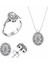 Sertifikalı Swarovski Taşlı Oval Kesim 925 Gümüş Set Takım 1