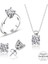 Sertifikalı Swarovski Tek Taş 925 Gümüş Set Takım 2