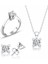 Sertifikalı Swarovski Taşlı Klasik Tek Taş 925 Gümüş Set Takım 1