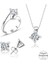 Sertifikalı Swarovski Taş Sarmaşık Tek Taş 925 Gümüş Set Takım 2