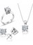 Sertifikalı Swarovski Tektaş Klasik 925 Gümüş Set Takım 1