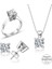 Sertifikalı Swarovski Tektaş Klasik 925 Gümüş Set Takım 2
