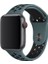 Apple Watch Series SE/10/9/8/7/6/5/4/3 49mm-46mm-45mm-44mm-42mm Uyumlu M/L Delikli Spor Silikon Kordon Yeşil/Siyah 1