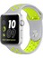 Apple Watch Series SE/10/9/8/7/6/5/4/3 49mm-46mm-45mm-44mm-42mm Uyumlu M/L Delikli Spor Silikon Kordon Gri/Yeşil 1