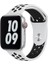 Apple Watch Series SE/10/9/8/7/6/5/4/3 49mm-46mm-45mm-44mm-42mm Uyumlu M/L Delikli Spor Silikon Kordon Beyaz/Siyah 1