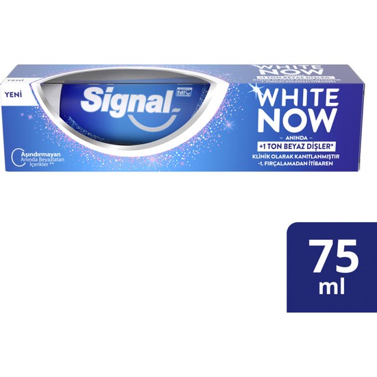 Signal Diş Macunu White Now Anında +1 Ton Beyaz Dişler 75 ML