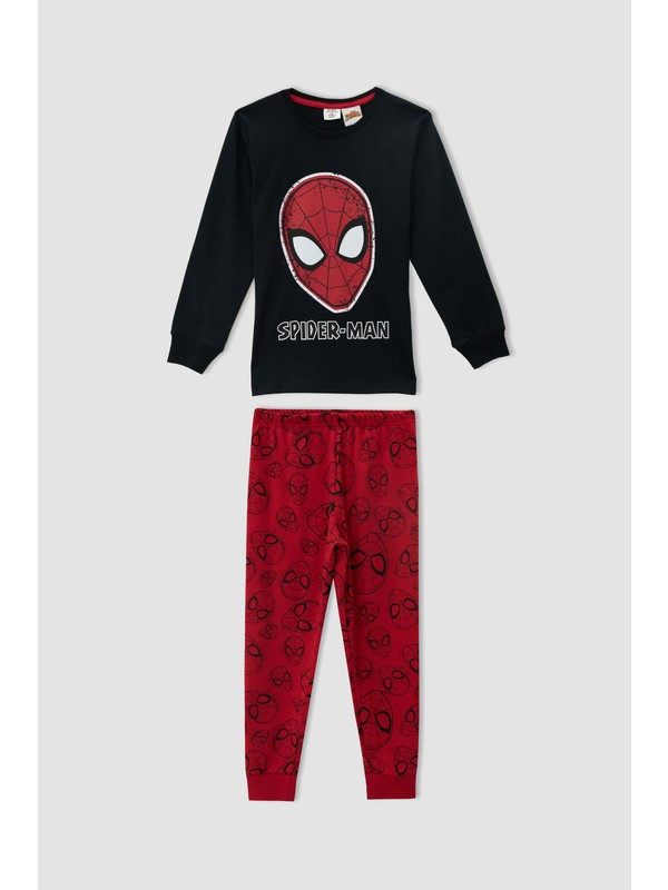 DeFacto Erkek Çocuk Spider Man Lisanslı Uzun Kollu Pijama Takım W3748A621Au