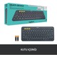 Logitech K380 Kompakt Kablosuz Bluetooth Türkçe Klavye - Siyah Logitech K380 Kompakt Kablosuz Bluetooth Türkçe Klavye - Siyah