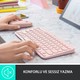 Logitech K380 Kompakt Kablosuz Bluetooth Türkçe Klavye - Pembe Logitech K380 Kompakt Kablosuz Bluetooth Türkçe Klavye - Pembe