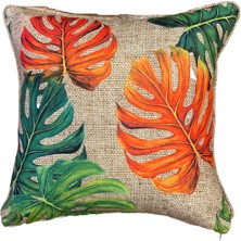 Tuğçe Demir Home Desıgn Hasır Görünümlü Devetabanı Desen Dekoratif Kırlent İç Dolgulu 43X43