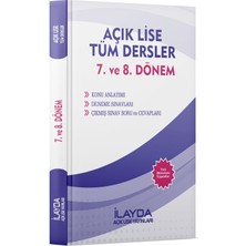 Açık Öğretim Lisesi 7. ve 8. dönem Dönem Tüm Dersler Yardımcı Ders Kitabı