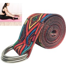 Zsykd Renk Deseni Streç Bant Yoga Streç Bant, Boyutu: 185 x 3.8 cm (Kırmızı) (Yurt Dışından)