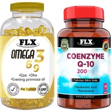 Flx Omega 3-6-9 90 Softgel & Flx Coenzyme Q-10 200 Mg 60 Tablet
