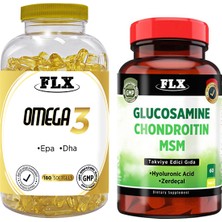 Flx Omega 3 180 Softgel & Flx Glucosamine Zerdeçal 60 Tablet