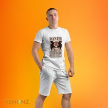 Remonz Gol D Roger Baskılı %100 Pamuk Oversize T-Shirt Büyük Beden Tişört