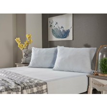 Doqu Home Penye Lastikli Çarşaf  Tek King Size Mavi (Yastık Kılıflı)