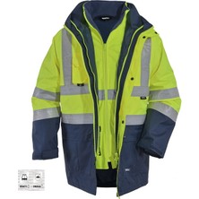 Ssm Oxford 5+1 Reflektörlü Içi Çıkmalı Kışlık Parka Mont Sarı