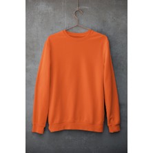 Raf Coll Turuncu Oversize Bisiklet Yaka Sweatshirt