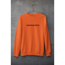 Raf Coll Turuncu Oversize Bisiklet Yaka Dijital Baskılı Sweatshirt