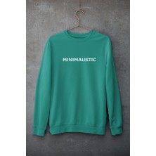 Raf Coll Turkuaz Oversize Bisiklet Yaka Dijital Baskılı Sweatshirt