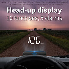 Gahome 3.5'' Hud Araba Head Up Display Hız/ Rpm/ Su Sıcaklığı/ Voltaj/ Saat/ Yakıt (Yurt Dışından)