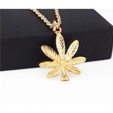 BijuStore Marijuana Altın Kaplama Erkek Kolye