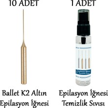 Ballet 10 Adet K2 Altın Epilasyon Iğnesi 10'lu K2 Gold Iğne