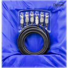 Dıgıworld   Rca Aux Stereo Ses Kablosu , -3x- Male To Male  1.8mt