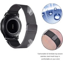 AktarMobile Samsung Galaxy Watch 4 40 / 44 mm Uyumlu Hasır Metal Kordon Mıknatıslı Tel Örgü Kayış