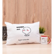 Hediye Dükkanı Kişiye Özel Incinmişsin Dedi Tasarım Esprili Kırmızı Kupa Bardak ve Dikdörtgen Yastık