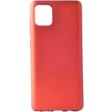 Case 4U Samsung Galaxy A81 (Note 10 Lite) Kılıf Klasik Mat Renkli Yumuşak Premier Silikon Kırmızı