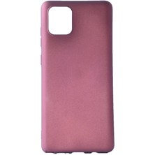 Case 4U Samsung Galaxy A81 (Note 10 Lite) Kılıf Klasik Mat Renkli Yumuşak Premier Silikon Mürdüm