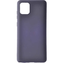 Case 4U Samsung Galaxy A81 (Note 10 Lite) Kılıf Klasik Mat Renkli Yumuşak Premier Silikon Siyah