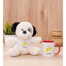 Hediye Dükkanı Kişiye Özel Sevimli Limonlar Beyaz Kupa Bardak ve Peluş Köpek