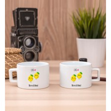 Hediye Dükkanı Kişiye Özel Sevimli Limonlar Ikili Fincan