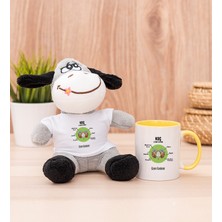 Hediye Dükkanı Kişiye Özel Koç Burcuna Hediye Sarı Kupa Bardak ve Peluş Eşek