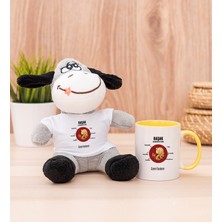 Hediye Dükkanı Kişiye Özel Başak Burcuna Hediye Sarı Kupa Bardak ve Peluş Eşek