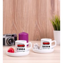 Hediye Dükkanı Kişiye Özel Vosvos Minibüs Tasarımlı Ikili Concept Türk Kahvesi Fincanı