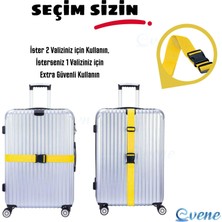 Evene Valiz Kemeri Emniyet Tokalı Ölçüsü Ayarlanabilir Bavul Güvenlik Emniyet Kemeri